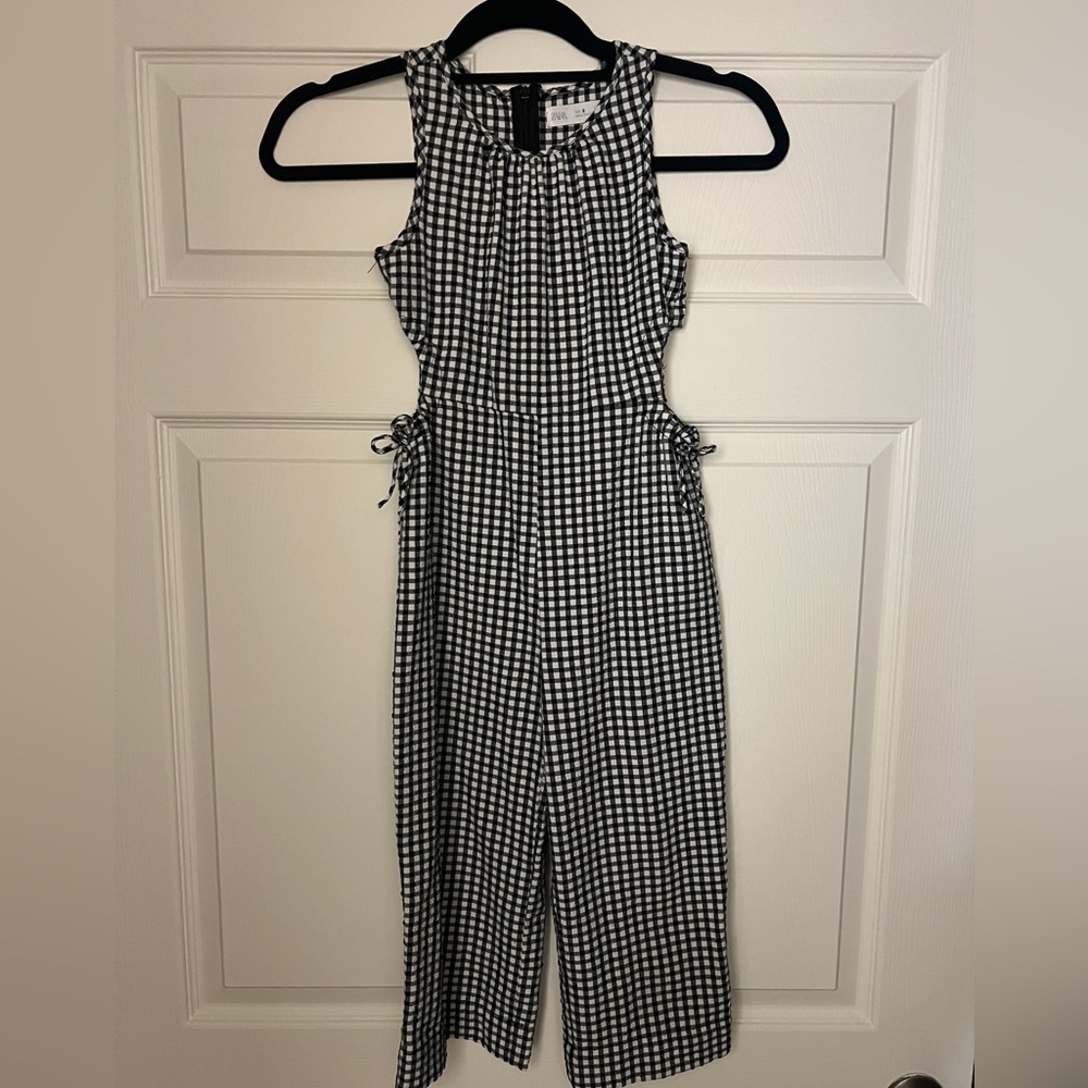 Zara Gingham Cutout Jumpsuit